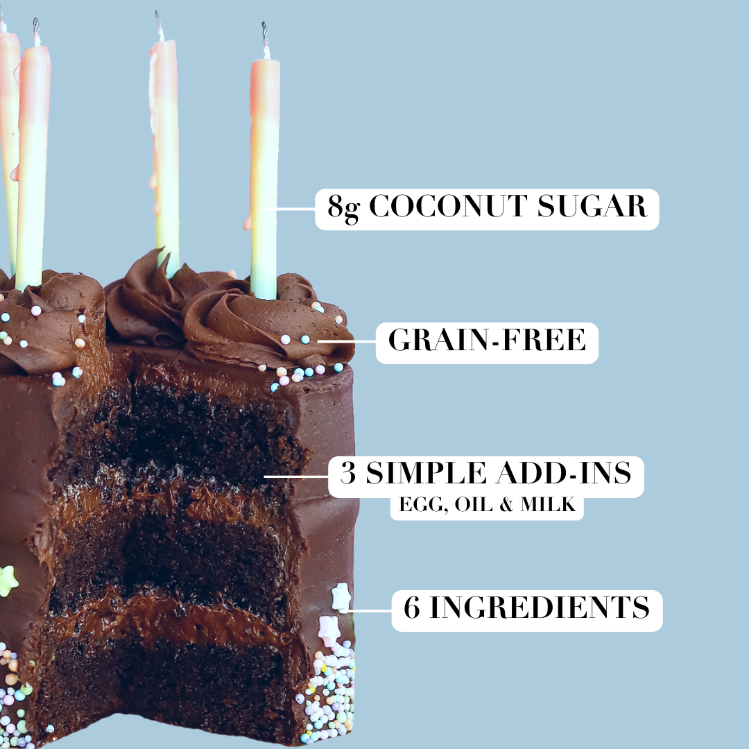 Grain Free Chocolate Cake + Cupcake Mix