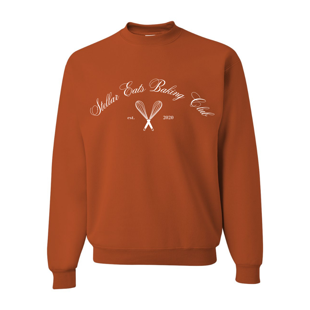 Stellar Eats Baking Club Crewneck - Burnt Orange