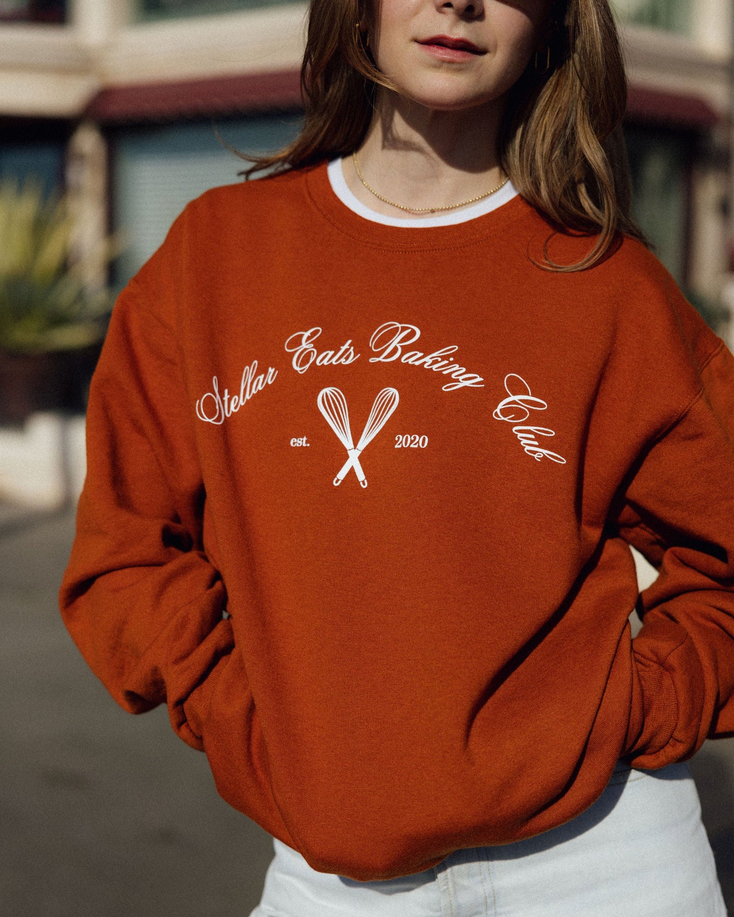 Stellar Eats Baking Club Crewneck - Burnt Orange